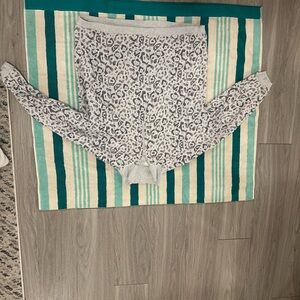 AERIE Gray Leopard Print Sweater